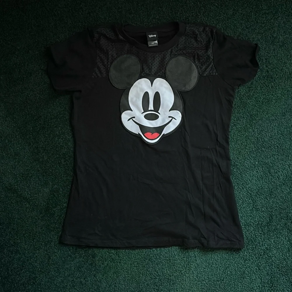 Disney Mesh Panel Mickey Short Sleeved T-shirt